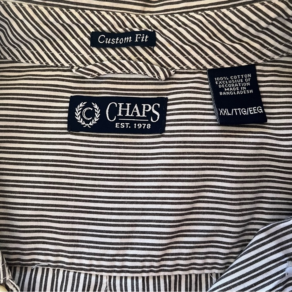 Chaps Custom Fit Long Sleeve Button Up Dress Shir… - image 5